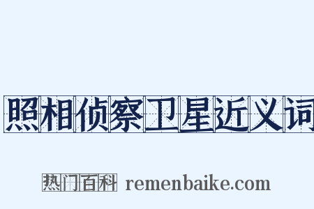 照相侦察卫星近义词是什么意思的图片